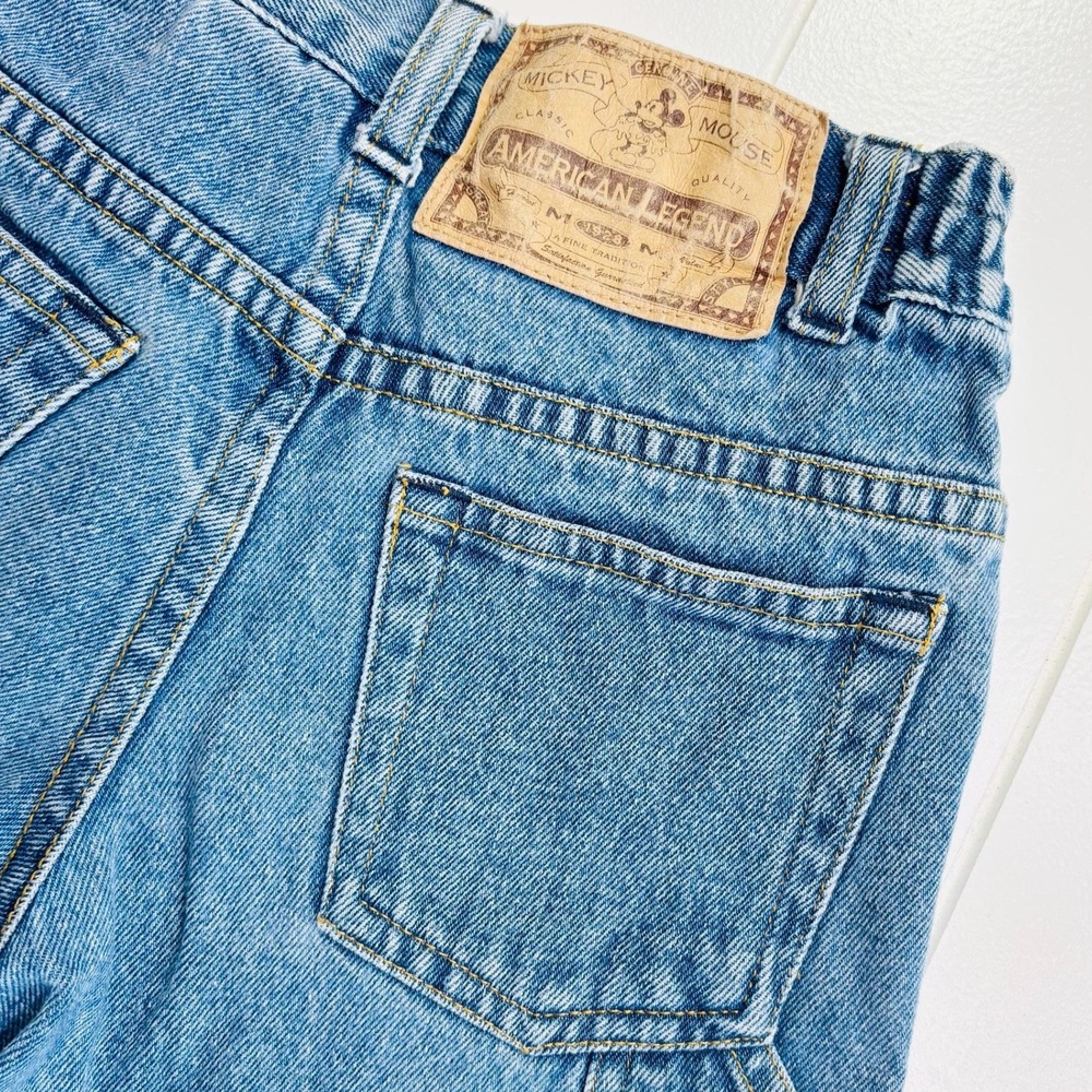 Vintage Mickey Mouse Disney Store Denim Jean Shorts, Size Kids 5/6 - Picture 9 of 11